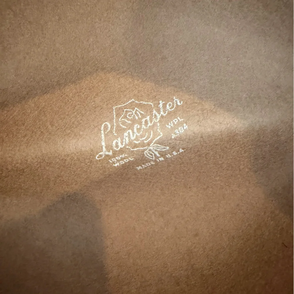 Lancaster Tan Fedora with Attached Matching Scarf